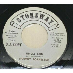 Howdy Forrester Uncle Bob / Clarinet Polka 45 Vinyl Promo Bluegrass Big Howdy 7"